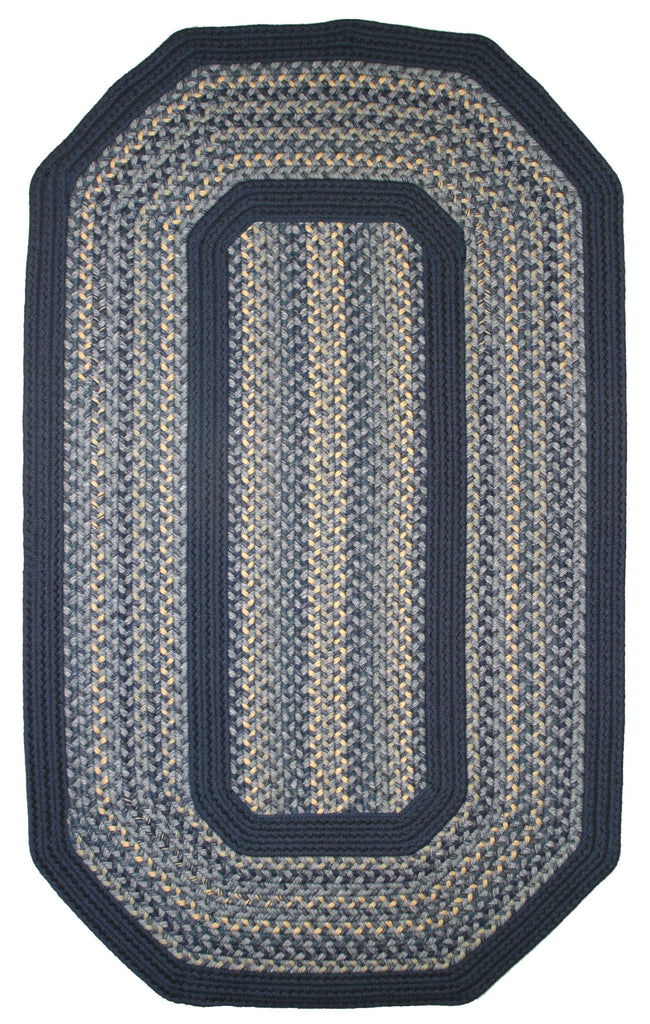 Thorndike Mills Pioneer Valley II Williamsburg Blue w/ DK Blue Solids Area Rug