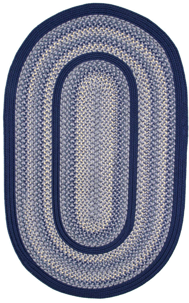 Thorndike Mills Pioneer Valley II Williamsburg Blue w/ DK Blue Solids Area Rug