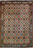 Oriental Veramin Persian Wool and Silk Rug, Beige/Orange