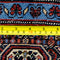 Vintagel Senneh Persian Tribal Rug, Brown and Orange, 4' x 5' Rug