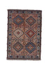 Oriental Yalamah Persian 3' 5" X 4' 11" Handmade Rug