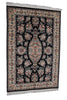 Vintage Pakistan Kashmiri Area Rug 4' 1" X 6' 2" Handmade Rug