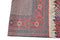 Vintage Persian Rug, Tribal Pink and Red Diamond Medallion, 4' 5" X 6' 8" Handmade Rug