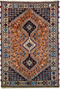 Oriental Yalamah Brilliance Persian Tribal Rug, Orange/Blue