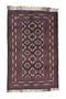 Vintage Oriental Afghan Hand Woven Rug 3' 10" X 6' 6"