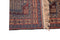 Vintage Tribal Afghan Coral Blue Rug 2' 9" X 4' 7" Hand Knotted Rug