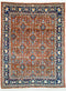 Vintage Persian Rug Wool Rug, Orange and Blue Rug, 3' x 4'5" Rug