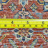 Vintage Persian Rug Wool Rug, Orange and Blue Rug, 3' x 4'5" Rug