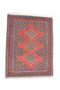 Vintage Persian Oriental Rug, Senneh Rug, 3' 11" X 5' 2" Handmade Rug