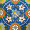 Oriental Veramin Wool Persian Tribal Rug, Blue/Orange
