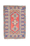 Vintage Tribal Turkish Kazak Rug 4' X 5' 10" Handmade Rug