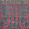 Vintage Afghan Rug, Tribal Pure Wool Rug, Maroon/Dark Blue