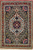 Vintage Persian Rug Bakhtiari, Tribal Rug, Green and Red