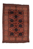 Vintage Persian Tribal Rug  4' 0" X 5' 5" Handmade Rug