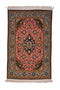 Oriental Qum Wool Persian 2' 8" X 4' 3" Handmade Rug
