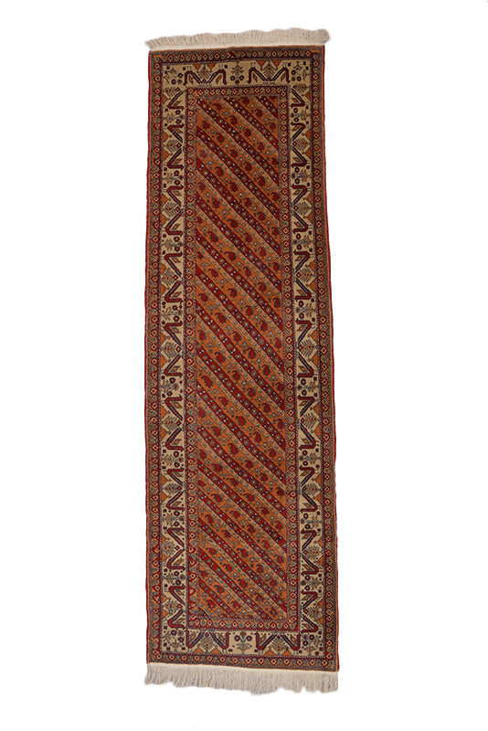 Vintage Oriental Persian Shirwan Runner Rug 2' 4" X 8' 7" Handmade Rug