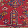 Vintage Persian Rug, Qashqai Rug, Handmade Rug, Red and Black, 5' x 8' Rug