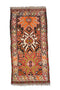 Vintage Tribal Turkish Kazak Rug 3' 6" X 6' 11" Handmade Rug