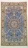 Persian Oriental Rug, Nain Fine Classic Area Rug, Light Blue Beige Rug, 4 x 6'5"