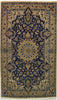 Antique Oriental Nain Persian Classic Rug, Dark Blue Beige, 4' x 6'