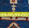 Vintage Kazak Turkish Rug Tribal Wool Rug, Red Blue, 4' x 6'