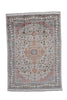 Vintage Kashmir Oriental Rug Wool and Cotton Rug 8' 0" X 11' 3" Handmade Rug
