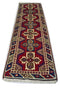Vintage Kazak Turkish Rug, Wool Runner Rug, Red Beige, 2'5" x 10'