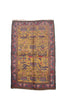 Vintage Persian Rug Baluchi Area Rug  4' 1" X 6' 3" Handmade Rug