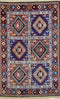 Oriental Yalamah Wool Persian Tribal Rug, Blue/Pink