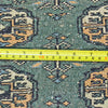 Antique Oriental Kashmir Runner Rug, Green and Beige Rug, 3' x 9' Runner Rug
