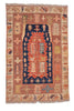 Vintage Tribal Turkish Kazak Rug 3' 8" X 5' 7" Handmade Rug