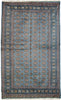 Vintage Kashmir Oriental Rug Wool and Cotton Rug, Gray, 5' x 8'5"