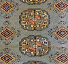 Vintage Kashmir Oriental Rug Wool and Cotton Rug, Gray, 5' x 8'5"