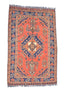 Vintage Persian Tribal Rug  4' 0" X 5' 10" Handmade Rug