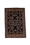 Vintage Persian Rug, Qashqai Rug, 3' 4" X 4' 10" Handmade Rug