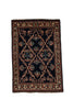 Vintage Persian Rug, Qashqai Rug, 3' 4" X 4' 10" Handmade Rug