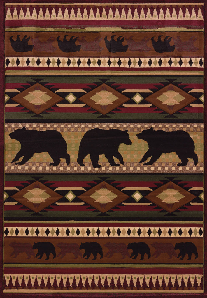 United Weaver Contours John Q Native Bear Area Rug