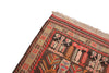 Vintage Tribal Afghan Hand Knotted Rug 4' 2" X 5' 11"