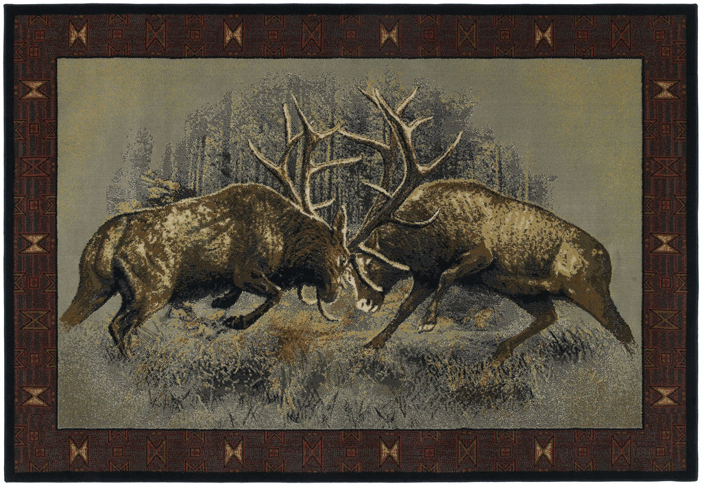 United Weaver Buckwear Fight For Dominance Area Rug