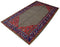 Vintage Hamadan Persian Rug Tribal Pure Wool Rug, Red Brown Blue, 4' x 7'