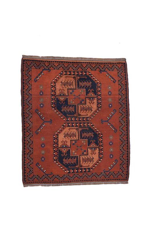 Vintage Persian Rug Kargahi Tribal  3' 6" X 3' 11" Handmade Rug