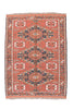 Vintage Tribal Afghan Rug 4' 7" X 5' 11"