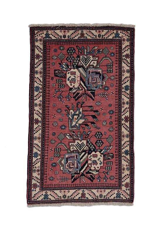 Vintage Persian Rug, Afshar Hand Knotted Wool Rug 2' 1" X 3' 6"