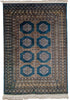 Vintage Oriental Pakistan Kashmir Oriental Wool Rug, Light Blue Rug, 4' x 6' Rug