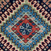 Oriental Yalamah Persian Wool Tribal Rug, Pink/Blue