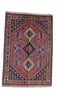 Oriental Yalamah Persian 3' 3" X 4' 11" Handmade Rug