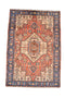 Vintage Oriental Persian Rug, Nahawan Wool Area Rug 4' 7" X 6' 7" Handmade Rug