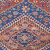 Vintage Yalamah Persian Rug Tribal Wool Rug, Deep Blue/Red