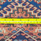 Vintage Yalamah Persian Rug Tribal Wool Rug, Deep Blue/Red
