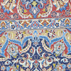 Vintage Persian Isfahan Area Rug Fine Wool and Silk Rug, Blue Red, 3' x 5'